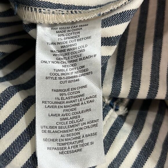 Current Elliott Navy and white denim striped dress size 3 EUC - Picture 14 of 14